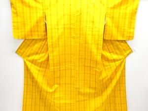 格子織り出し米沢紬着物アンサンブル